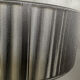 Brushed aluminium and glass design lamp