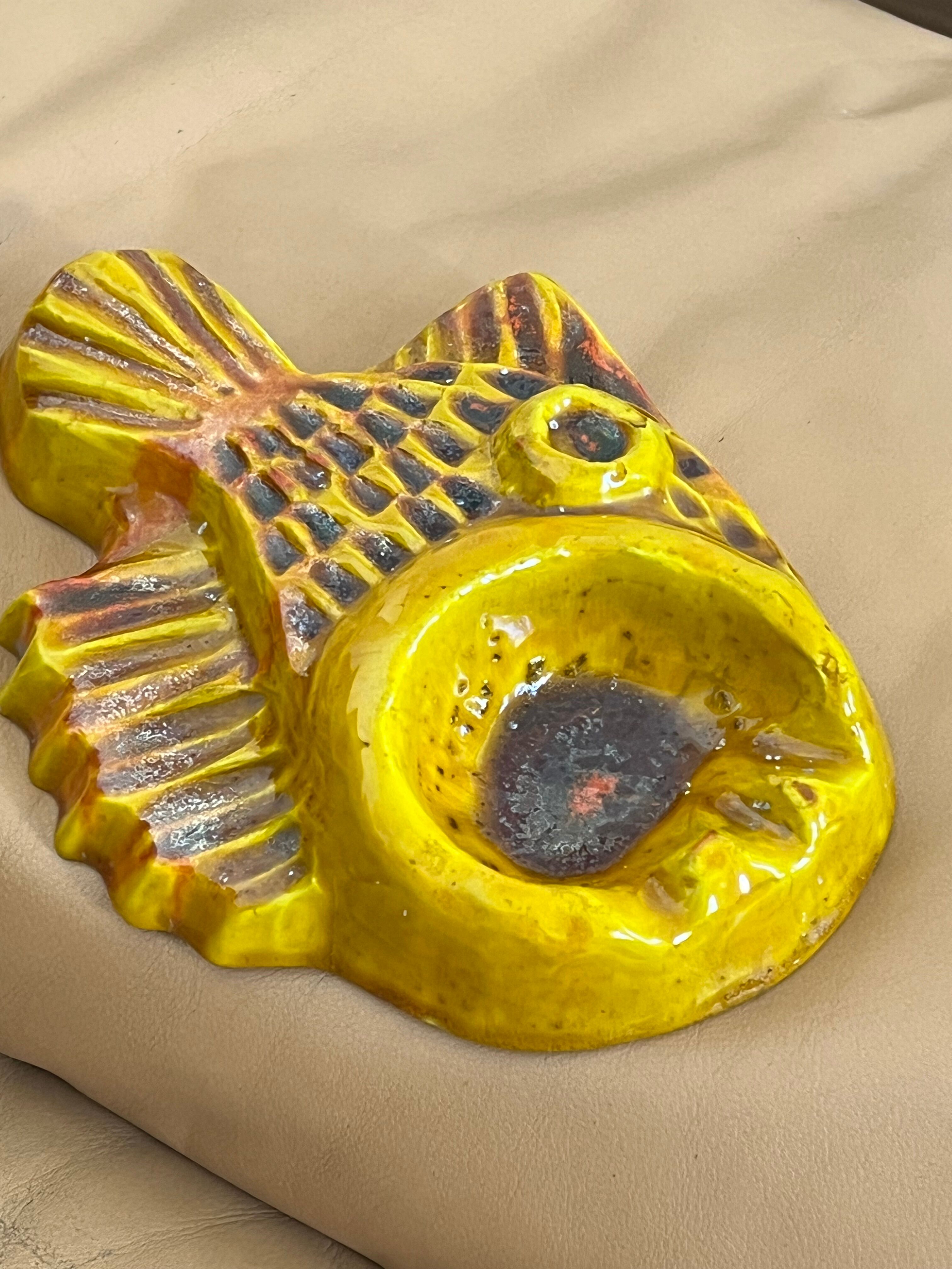 Ashtray fish manufacture Kéraluc Quimper 50s
