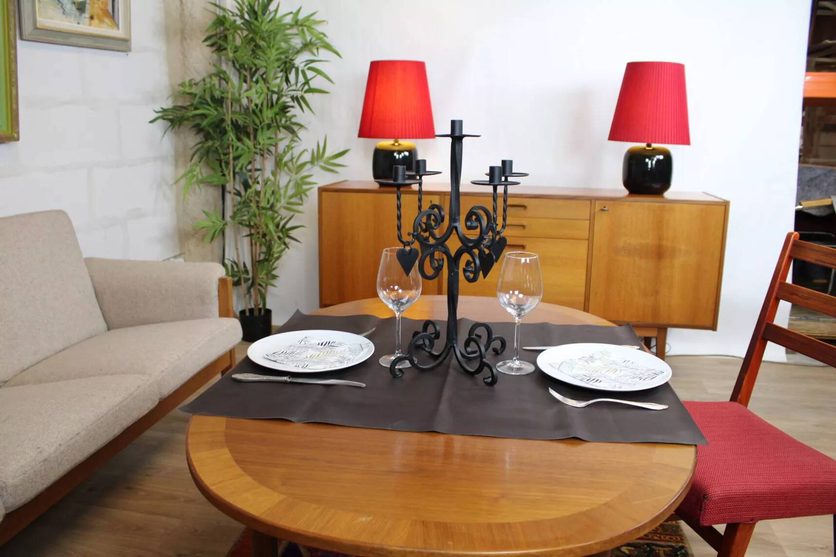 Scandinavian table "Ovalen" in birch, stamped Carl Malmsten, Sweden, 1960s.