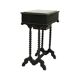 Black Lacquered Antique Sewing Table Side Table Mahogany 19th Century