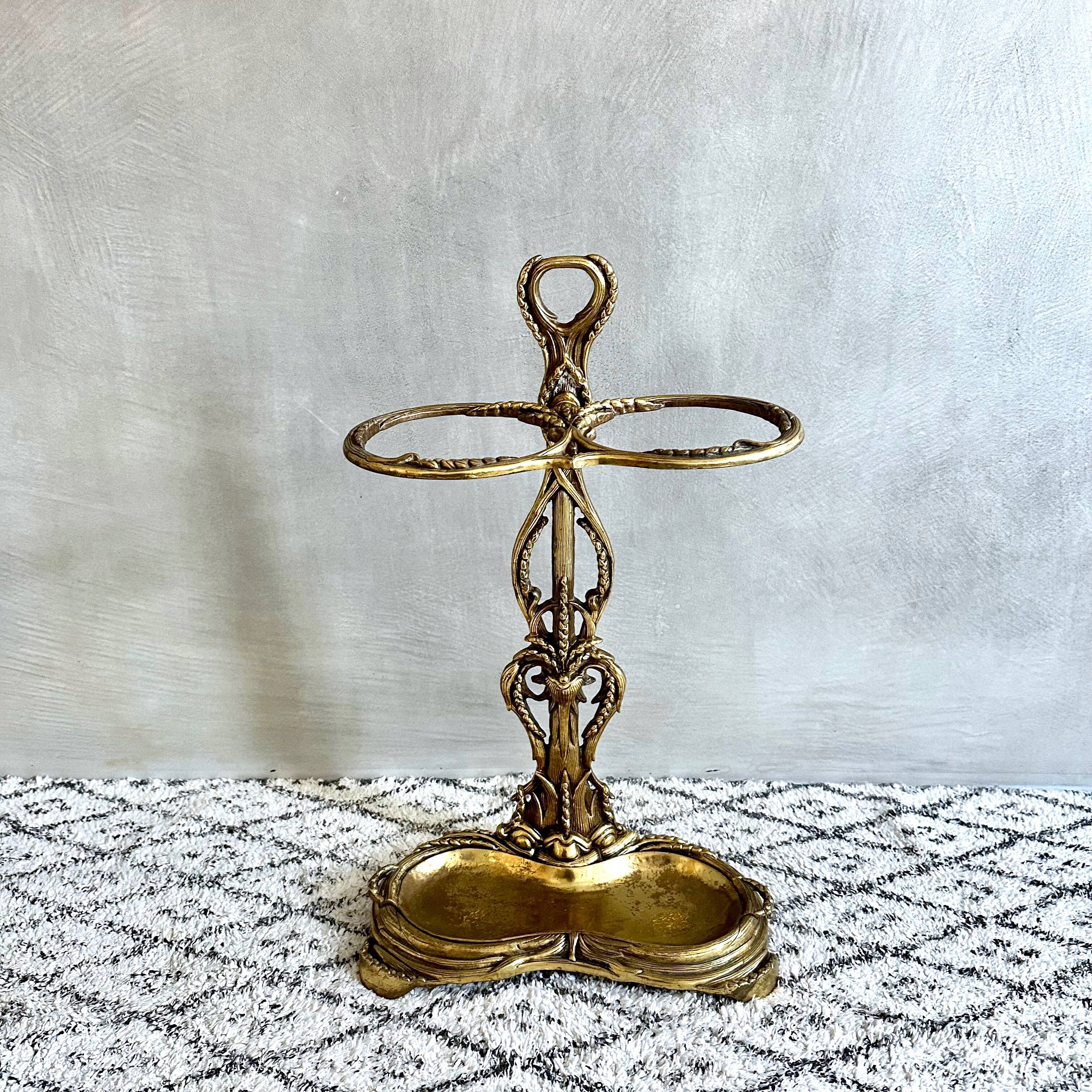 Antique Brass Umbrella Stand / Umbrella Holder