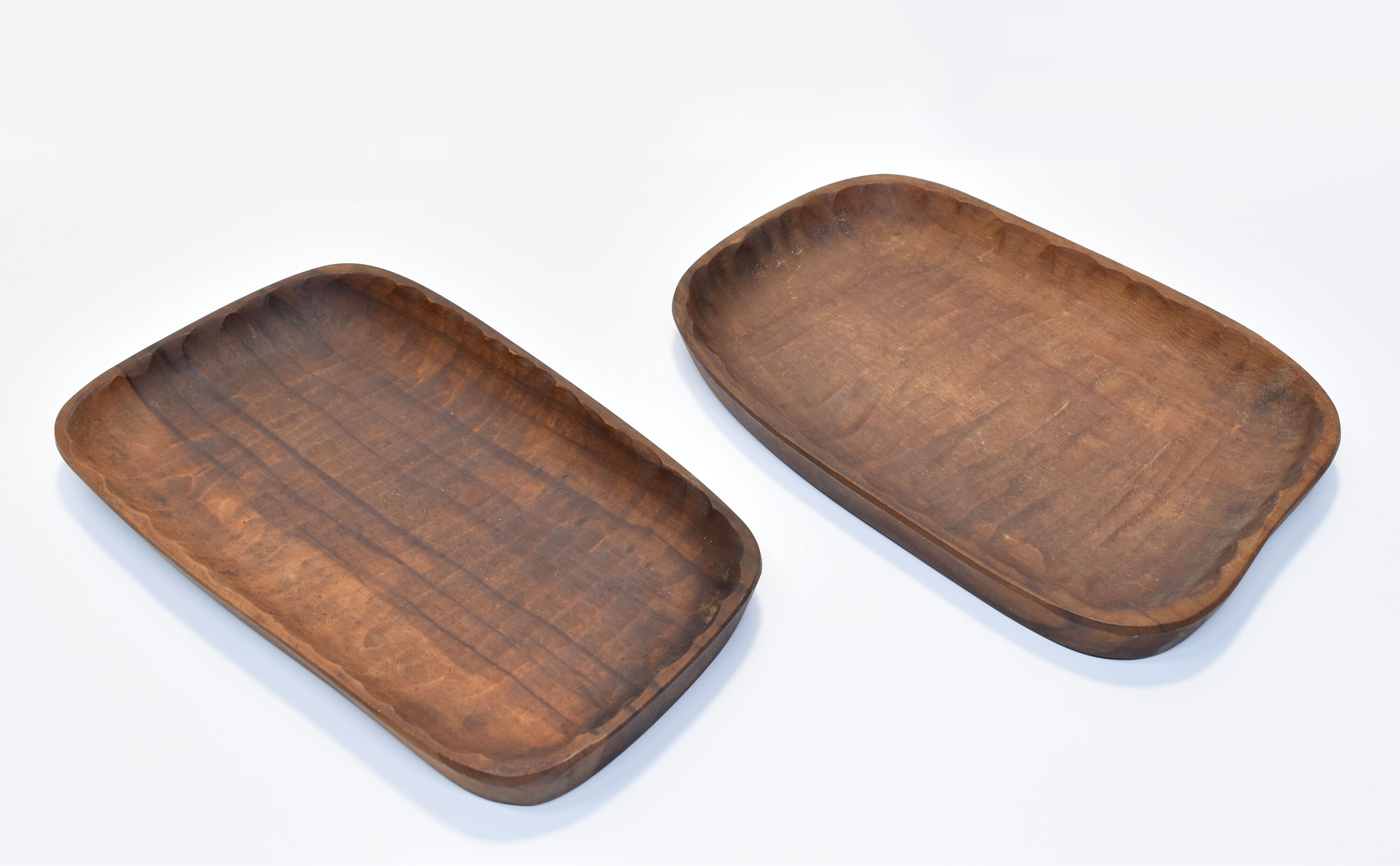 Empty carved wooden pockets