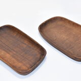 Empty carved wooden pockets