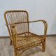 Fauteuil en rotin vintage années 60