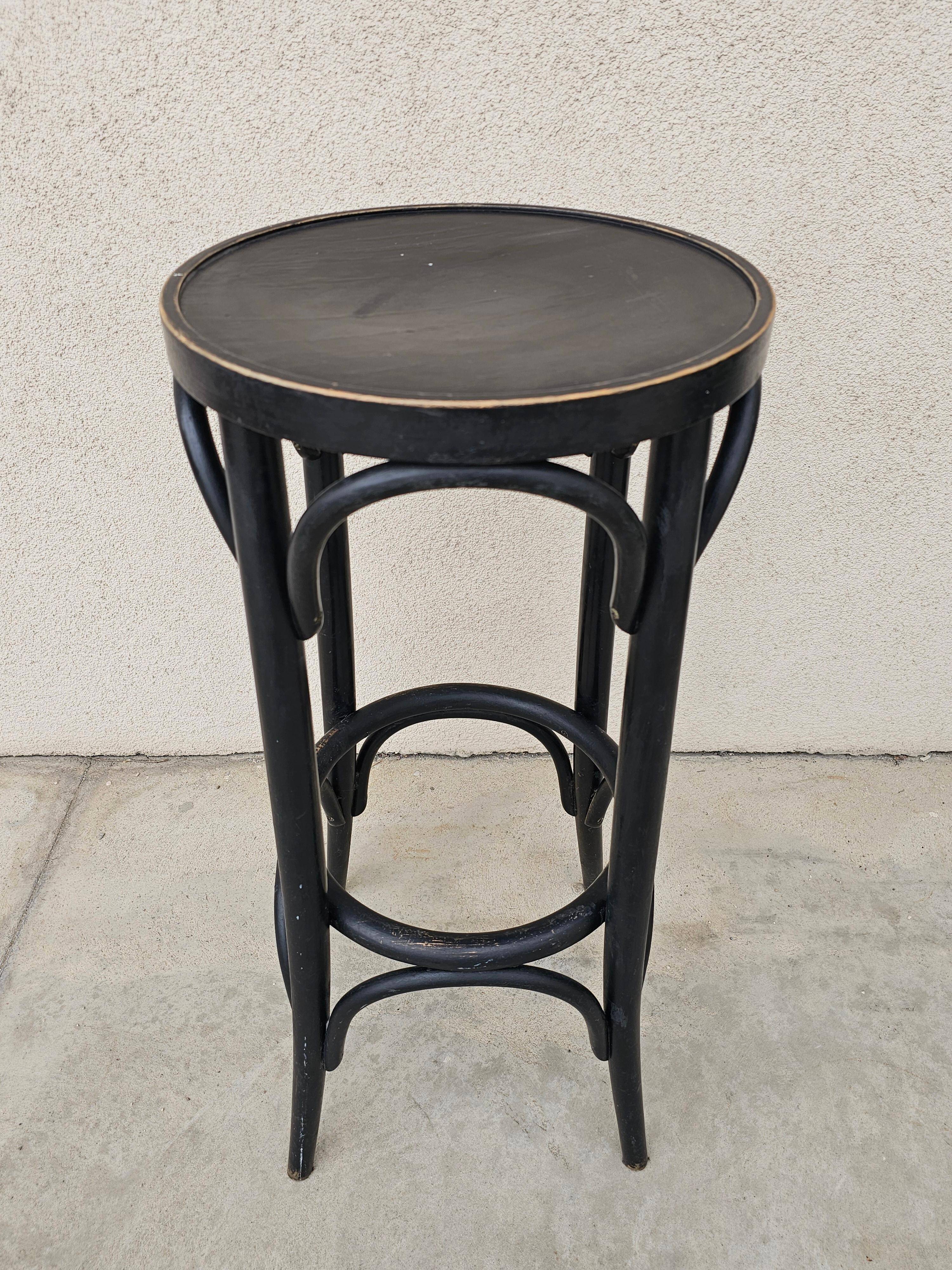 Vintage bent beech bar stool Mundus 1970s