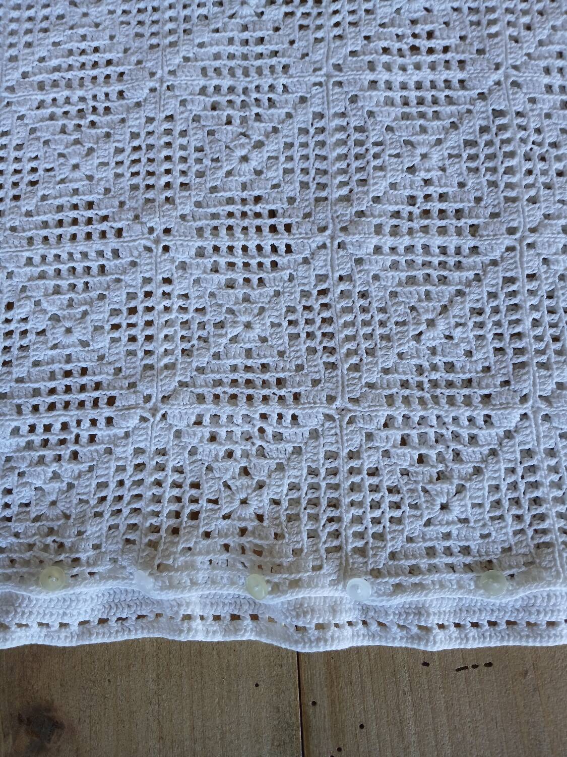 Handmade crochet antique pillowcase