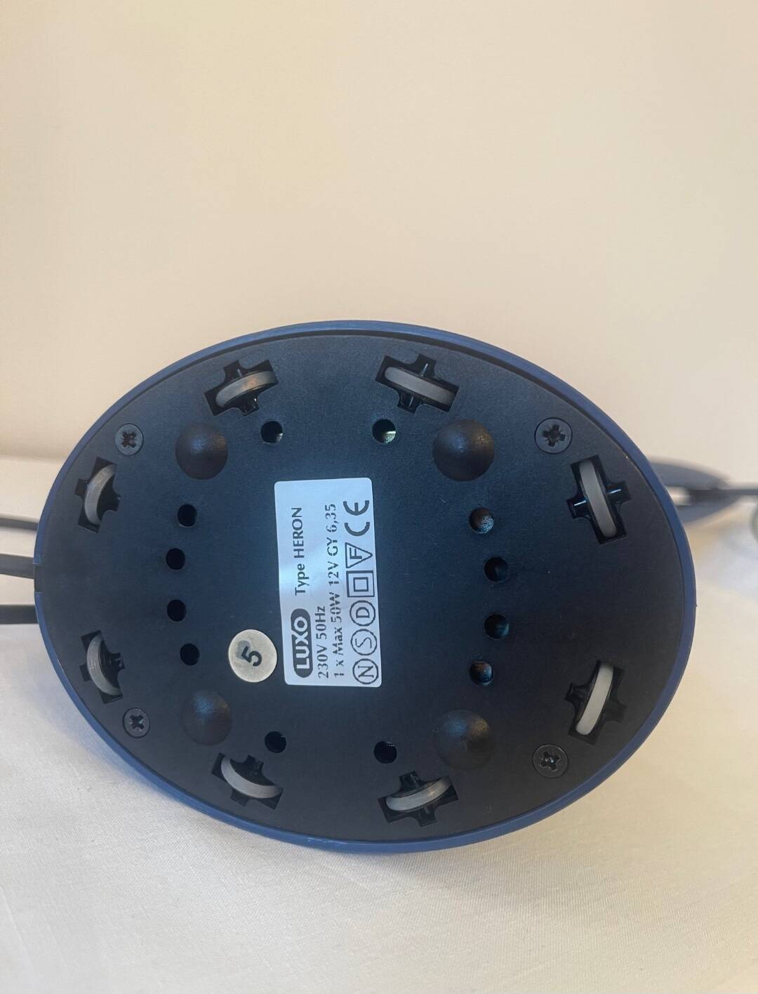 Desk Lamp - ISAO HOSOE blue colour LUXO - Heron model