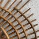 Vintage 1960s sunburst rattan ortf style spiral eye mirror - 90 x 67 cm