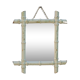 Miroir bambou patiné