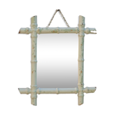 Miroir bambou patiné