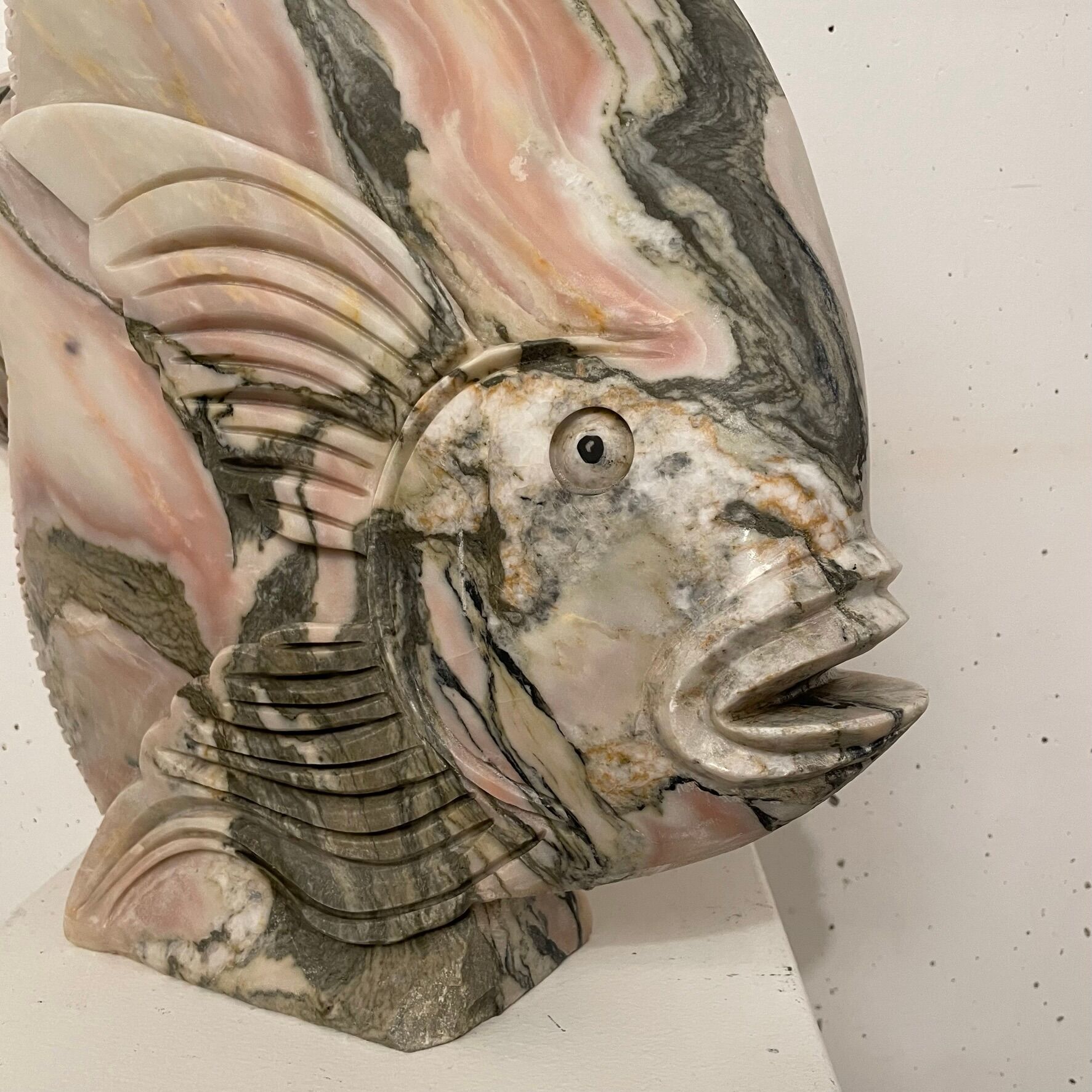 Pink marble fish 1980