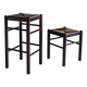 Vintage stool and bar stool with rush seats | Italy | 1970s