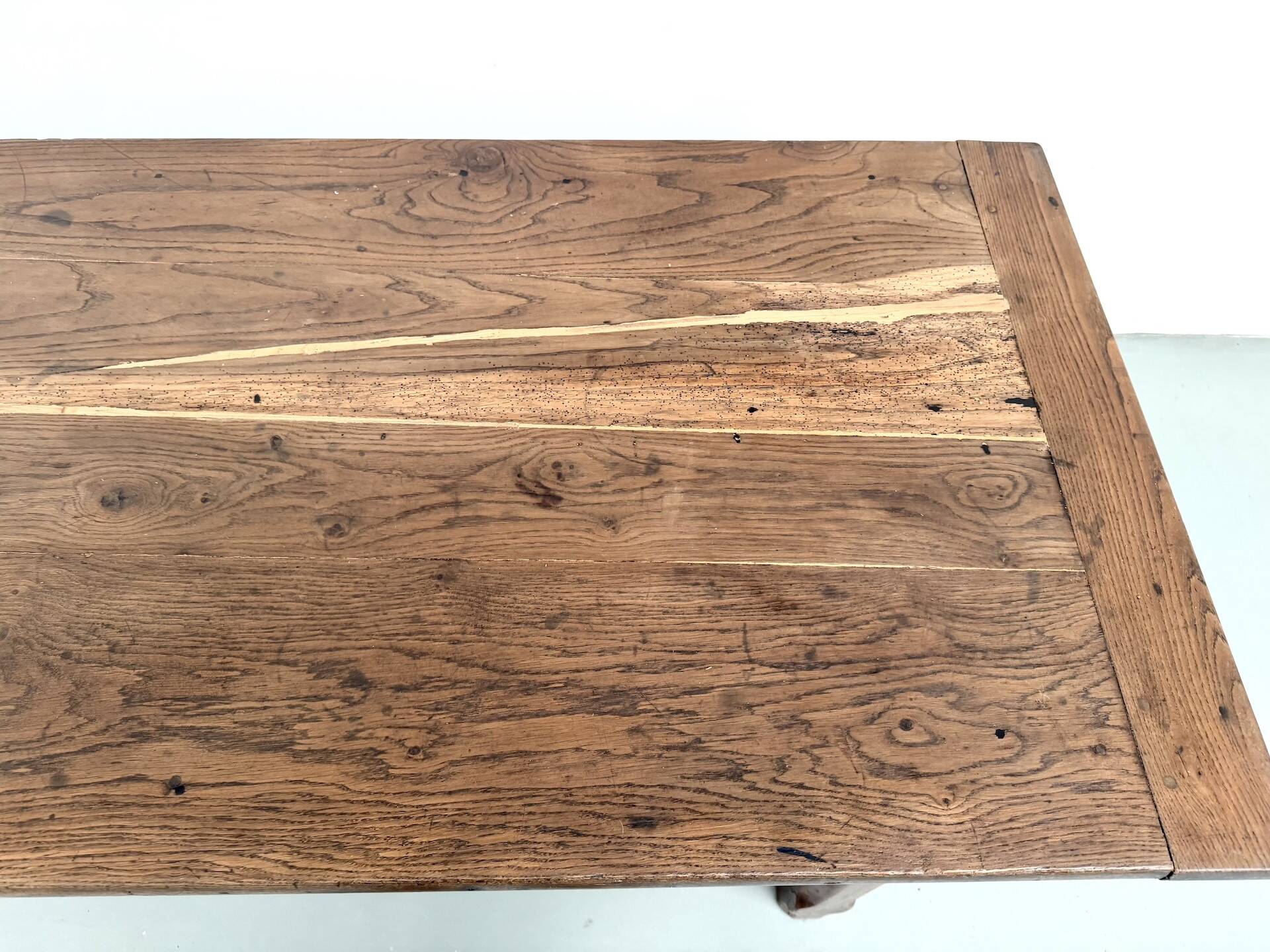 Farmhouse table, solid oak, 20th century.