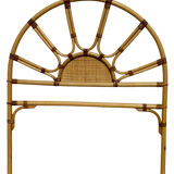 1970s rattan headboard from France