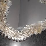 Vintage tabletop mirror, venetian murano glass