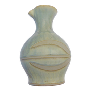 Pitcher or vase in glazed ceramics, signature to identify