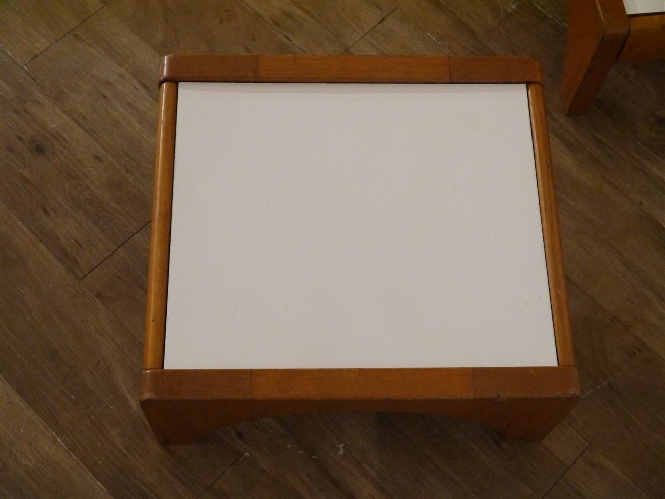 Pair of wooden side tables from the 1960s