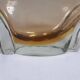 Coupe à fruit verre de Murano vintage 1960 mauve jaune