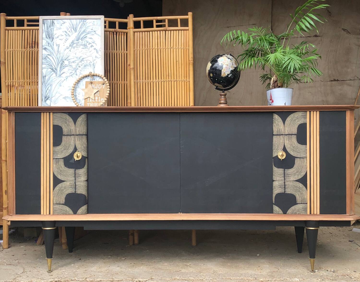 Black vintage sideboard
