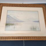 Pastel landscape signed ambroise 1914