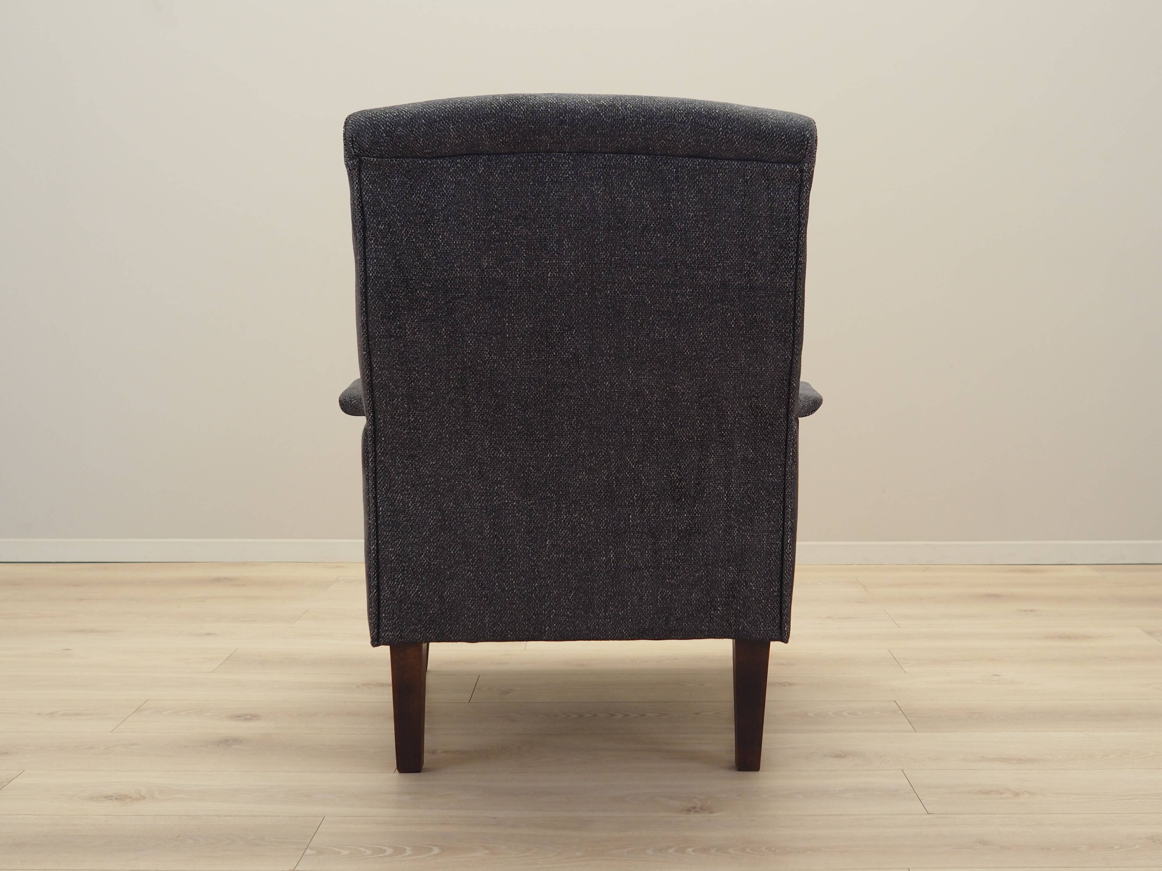 Grey armchair, Italian design, 1970s, production: Italy