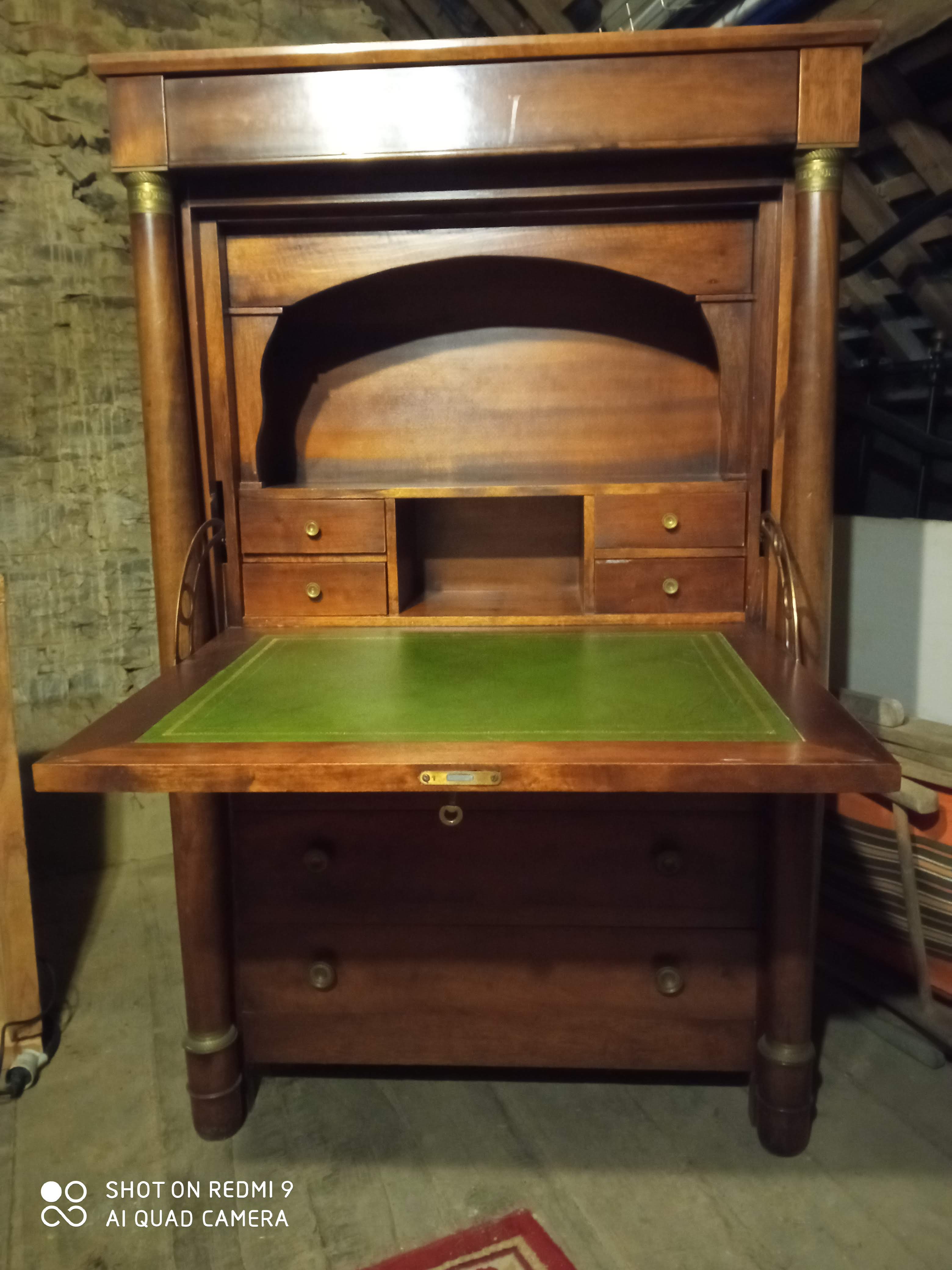 Former secretary empire in walnut