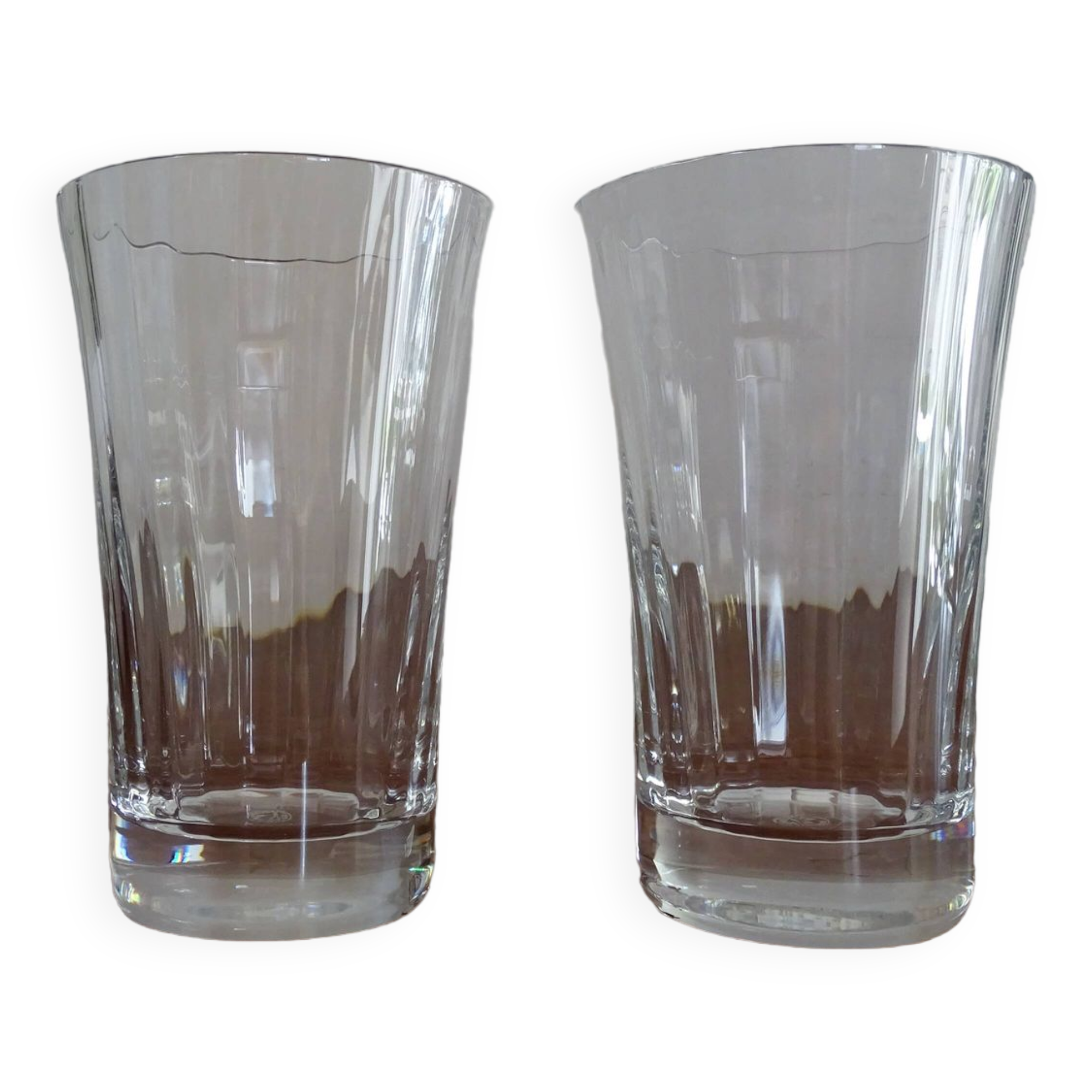 2 verres chopes cristal de Baccarat - Mathias Mille nuits - 14 cm