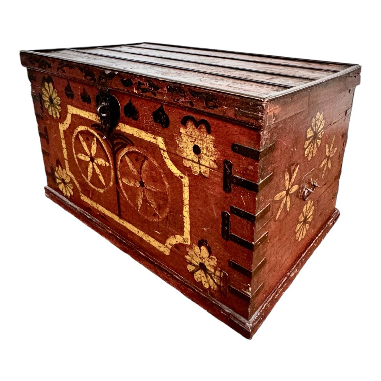 Afghan dowry chest in painted wood