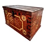 Afghan dowry chest in painted wood