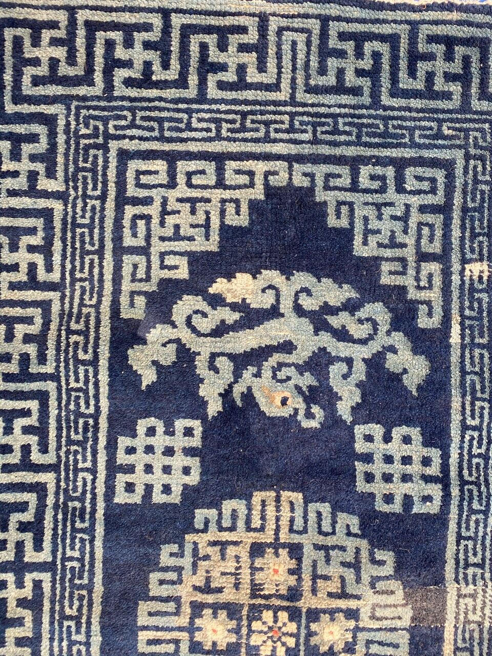 Ancient Chinese carpet 57x108 cm