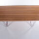 Retro Vintage Strakke Salontafel hout en chroom jaren 70