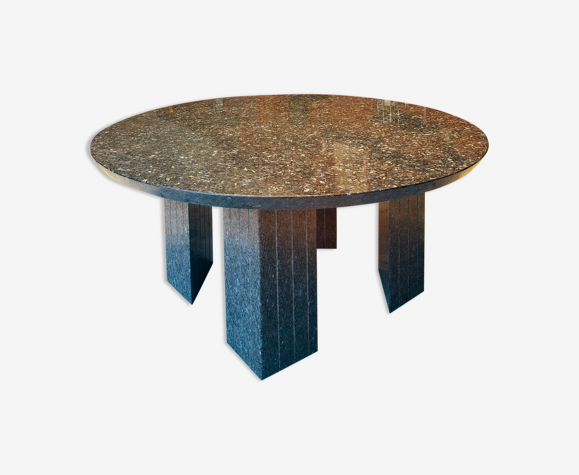 Round Table In Polished Granite 10 Seats Selency Round Table In Polished Granite 10, Large Round Table Seats 10