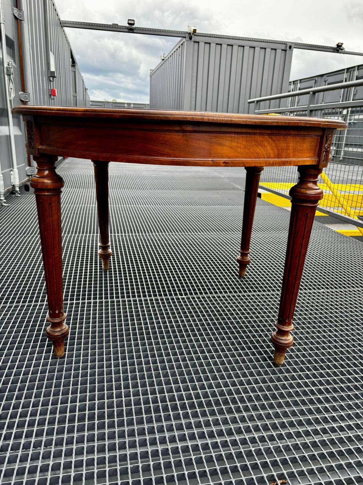 Antique solid wood table – rare model – Louis XVI style (circa 1920)