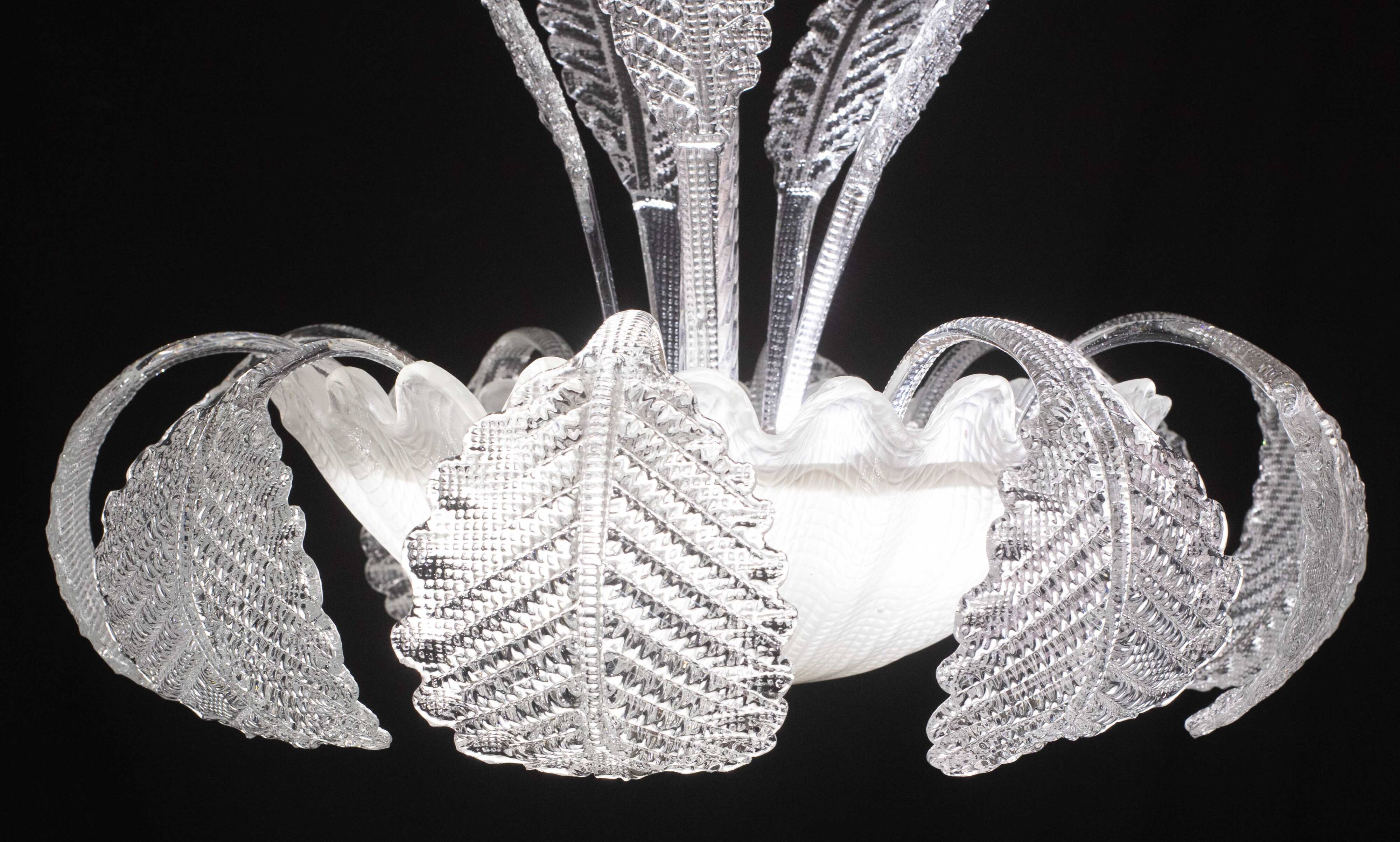 Art Decò, Barovier & Toso Chandelier, Murano Glass, 1950s