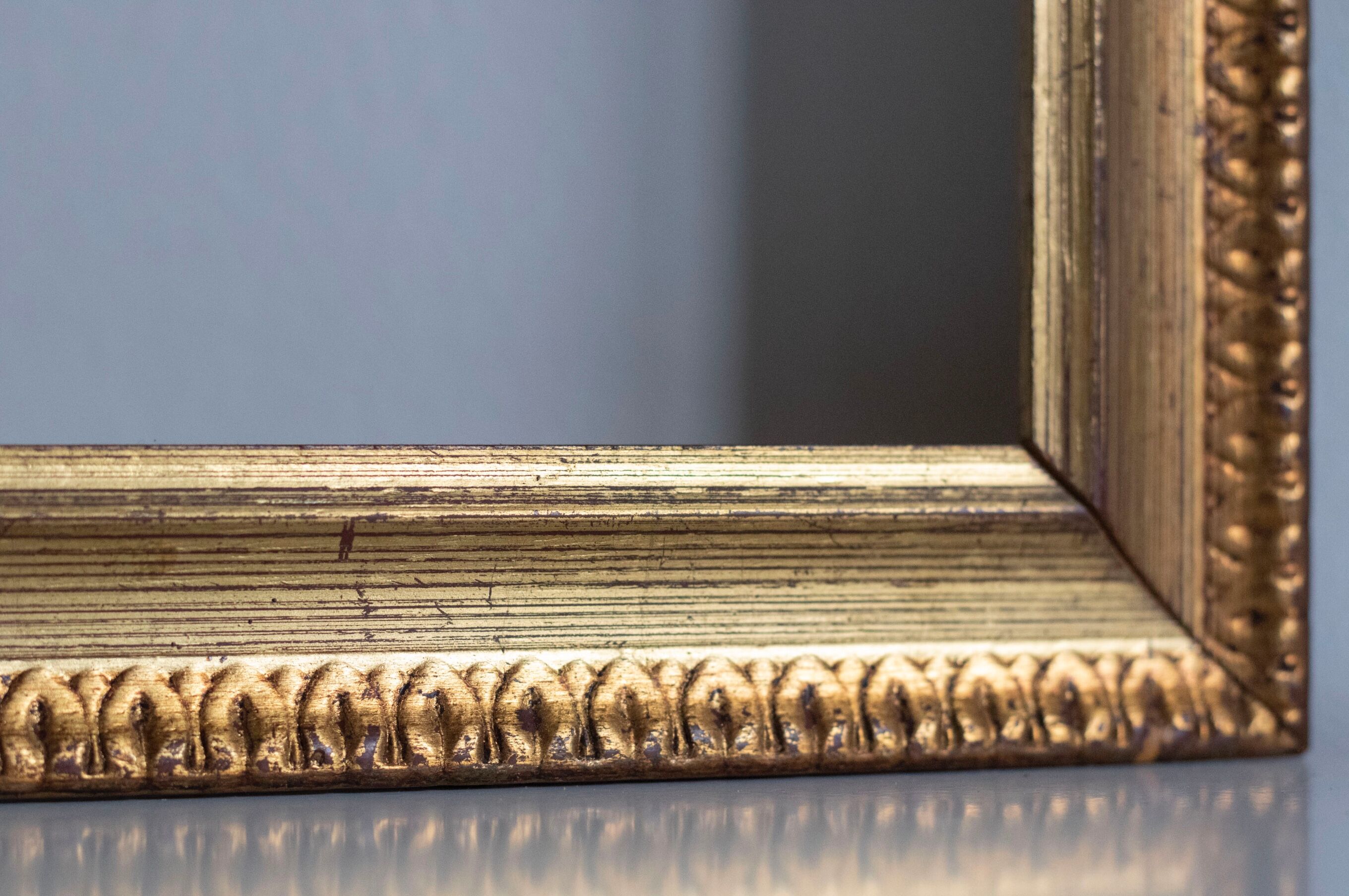 Old gilded wooden frame