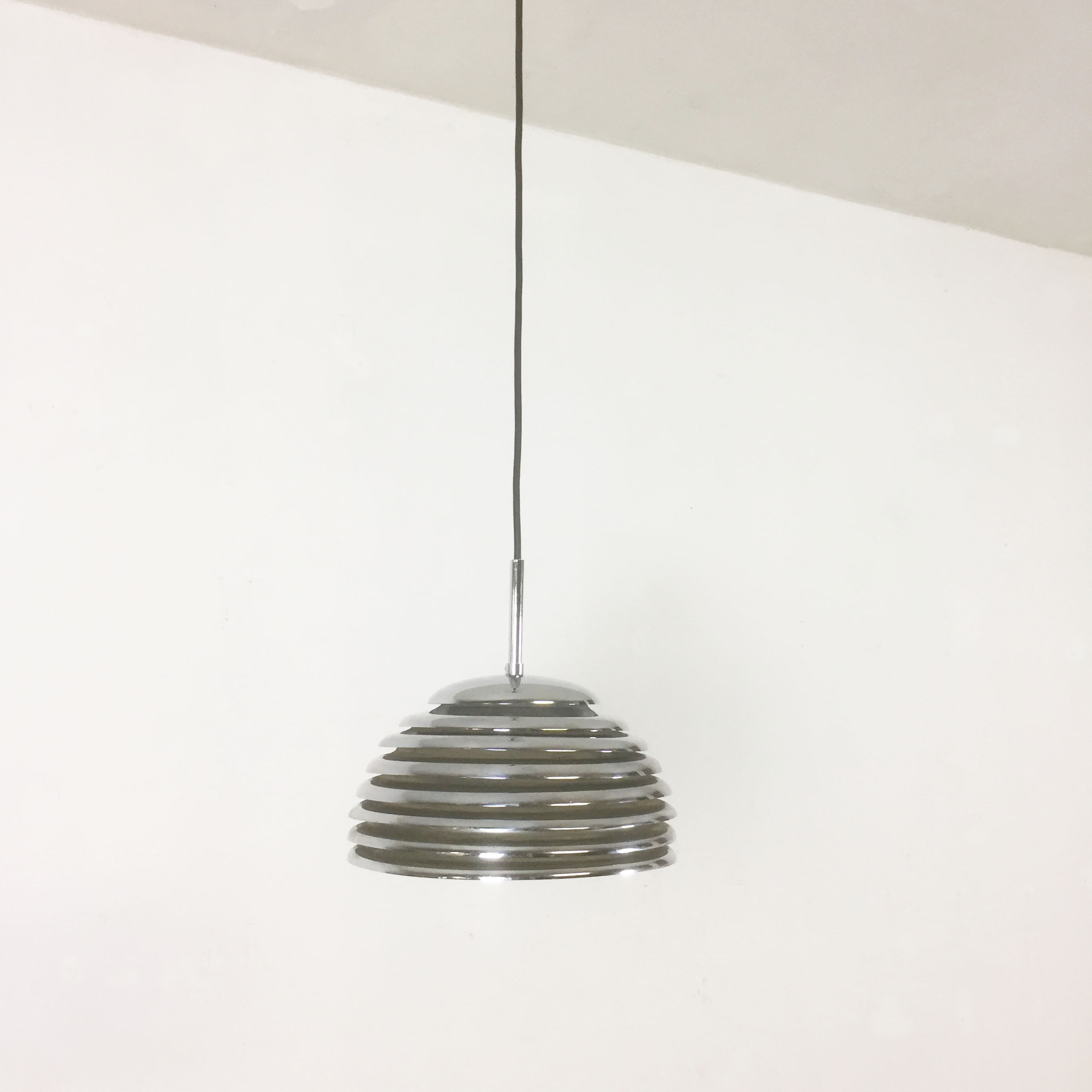 Chrome hanging lamp of Kazuo Motozawa for Staff lights germany