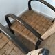 Pair of vintage rope armchairs, wooden frame, Sweden, 1960, Axel Larsson