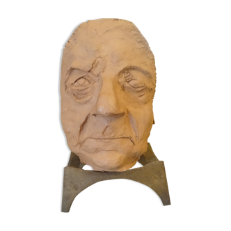 Terracotta bust of Jean Gabin