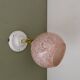 Vintage glass globe wall light from Clichy in pink.