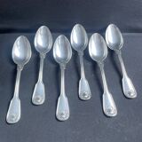 6 Christofle large shell table spoons