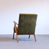Mid Century Easy Chair Model B - 310 Var in Forest Green Velvet