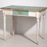 Table d’appoint à patine vert turquoise, c.1920