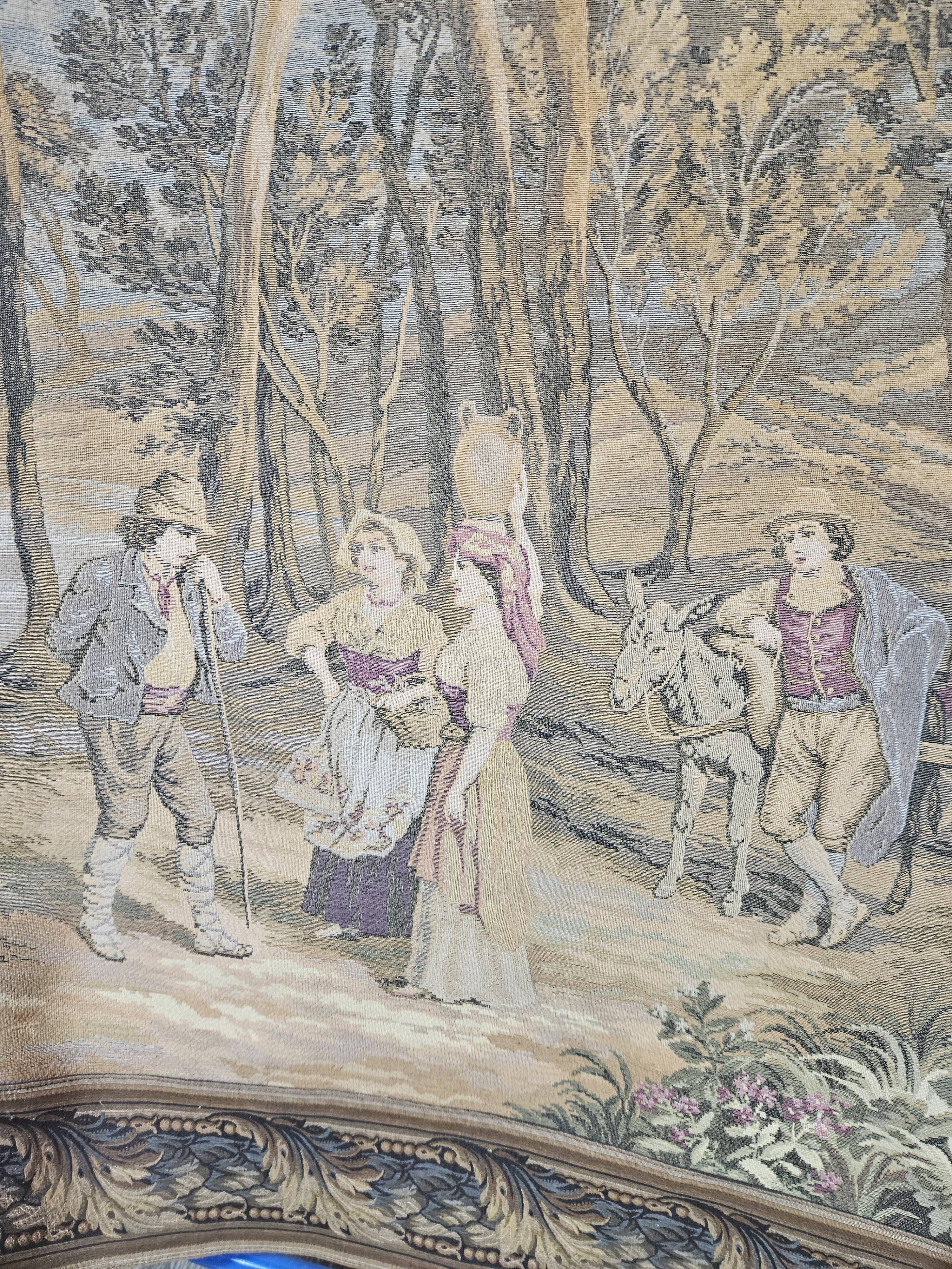 Tapestry with an idyllic forest scene