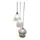 Suspension cascade 3 globes en verre transparent vintage