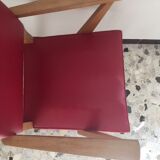 Armchair with arms armrests red 1950s