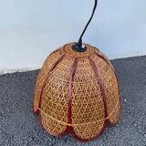 Vintage rattan flower hanging