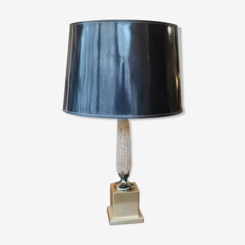 Desk lamp golden lampshade black