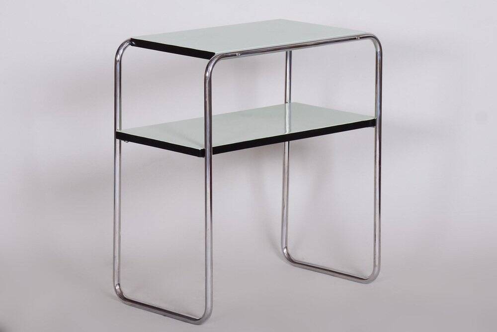 Table d'appoint Art Déco en acier chromé par Marcel Breuer pour Thonet, années 1930.