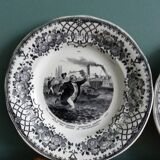 Talking plates Creil and Montereau transport theme