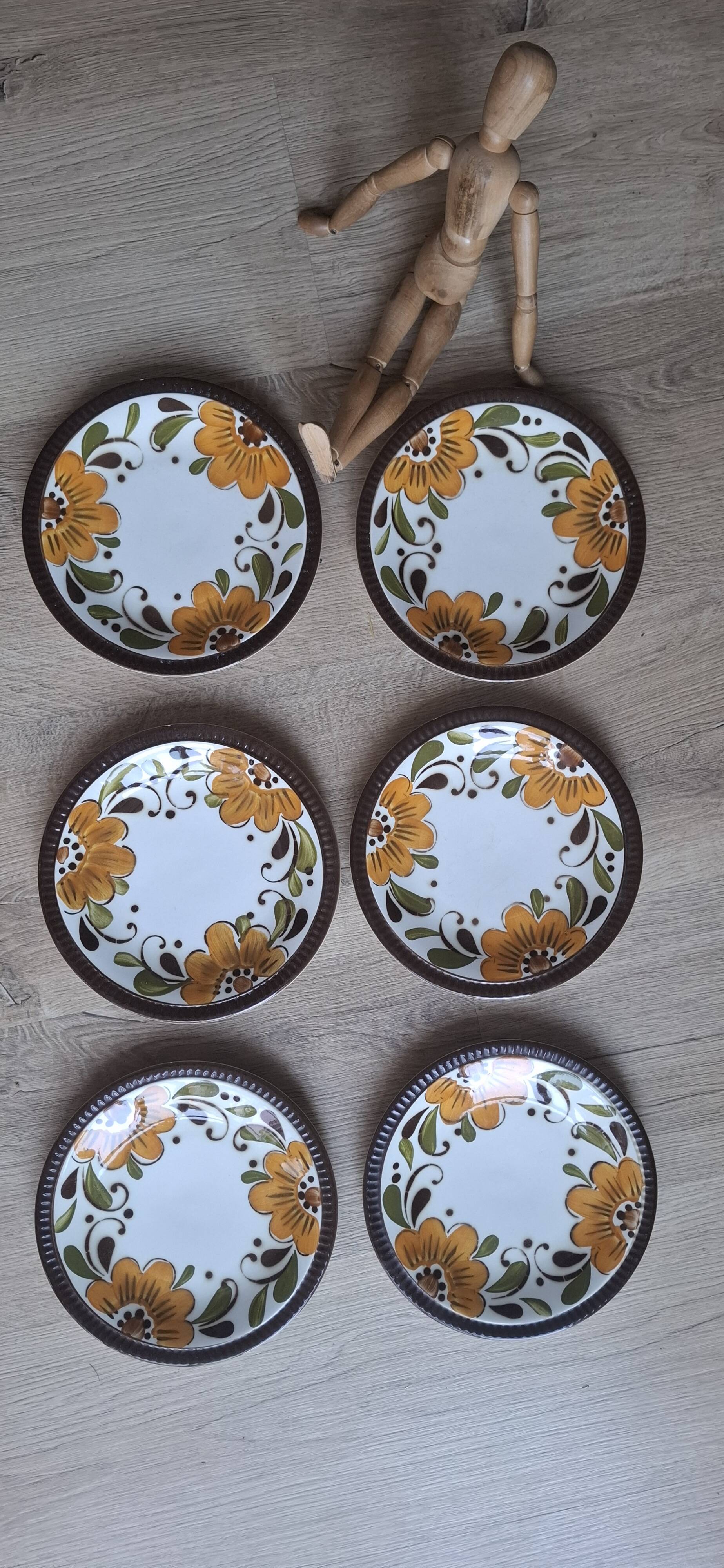 Set of 6 Paradisio dessert plates Boch 1966